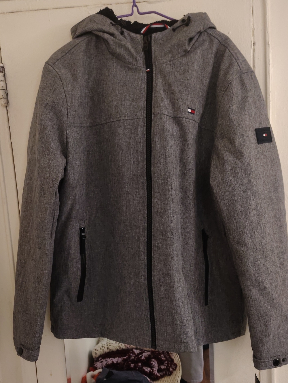 Tommy Hilfiger Gray Hooded Lightweight Jacket